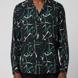 Modern Black and Green Men's Casual Shirt
